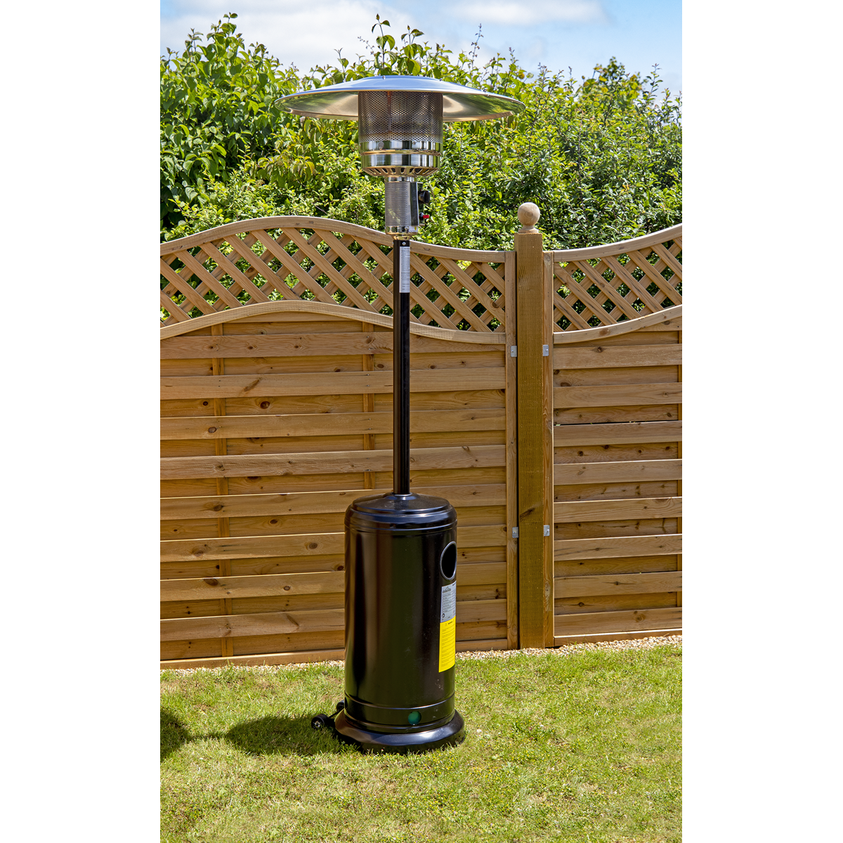 Dellonda DG1 Outdoor Garden Gas Patio Heater 13kW Commercial u0026 Domestic  Use, Black